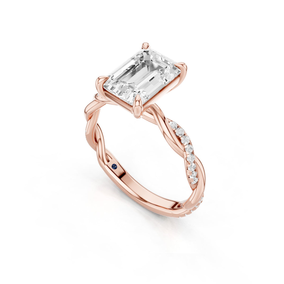Ciela – 2 Carat Emerald Criss Cross Pavé