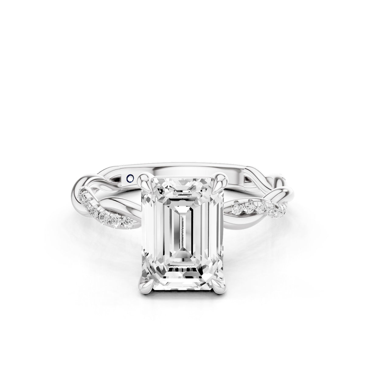 Ciela – 2 Carat Emerald Criss Cross Pavé