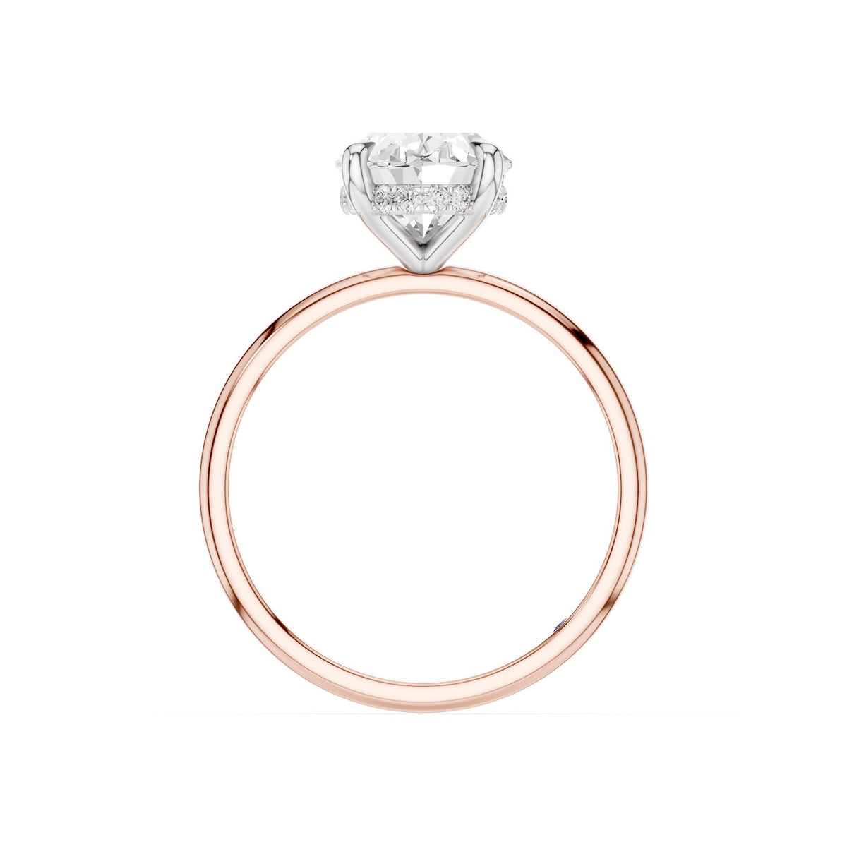 Sola – 2 Carat Oval Hidden Halo Solitaire