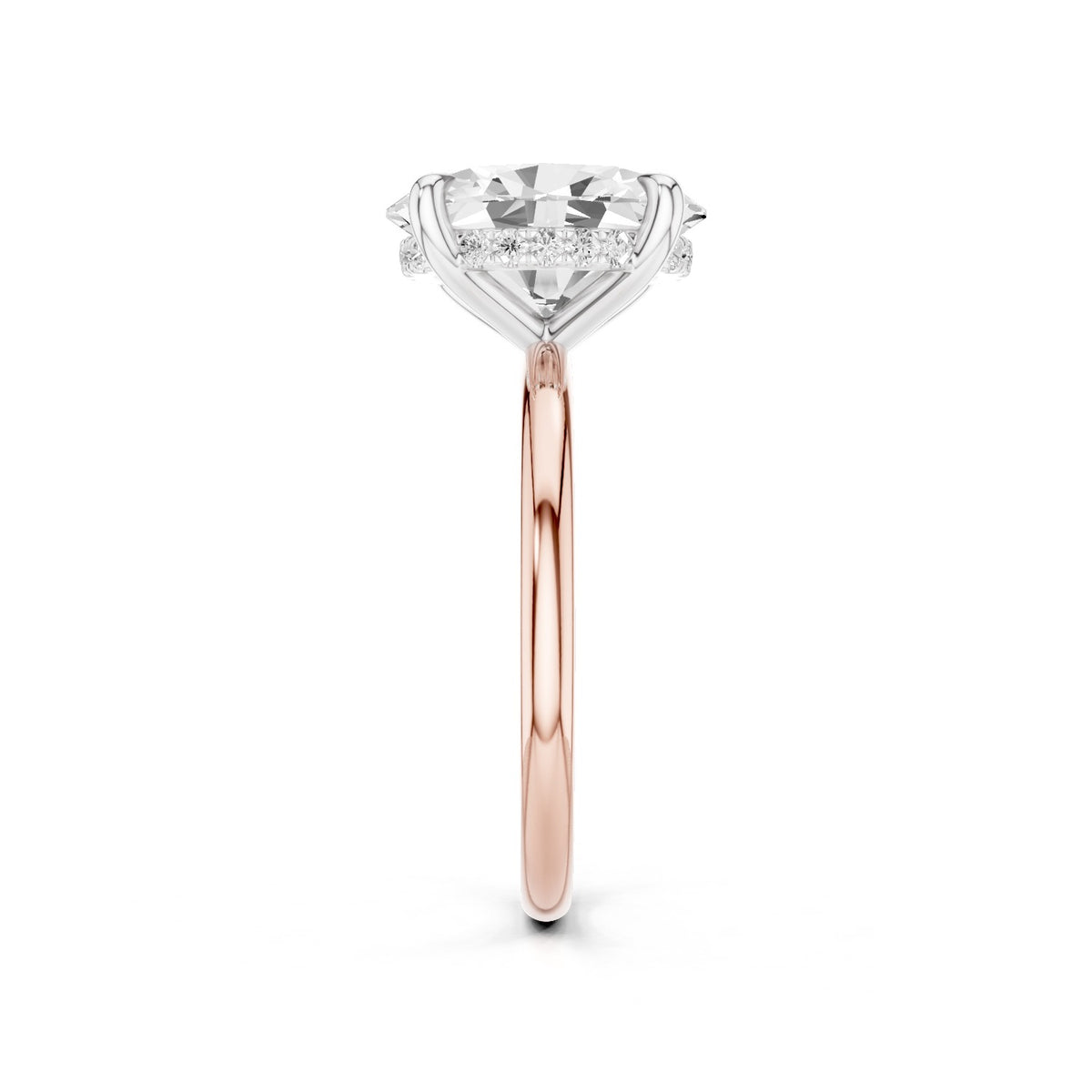 Sola – 2 Carat Oval Hidden Halo Solitaire