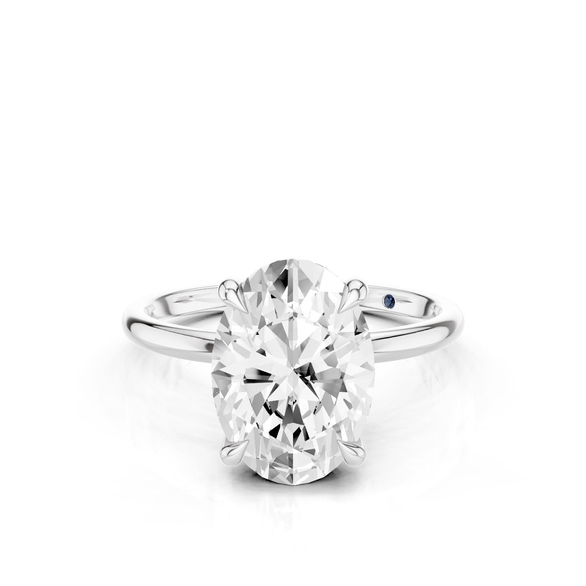 Sola – 2 Carat Oval Hidden Halo Solitaire