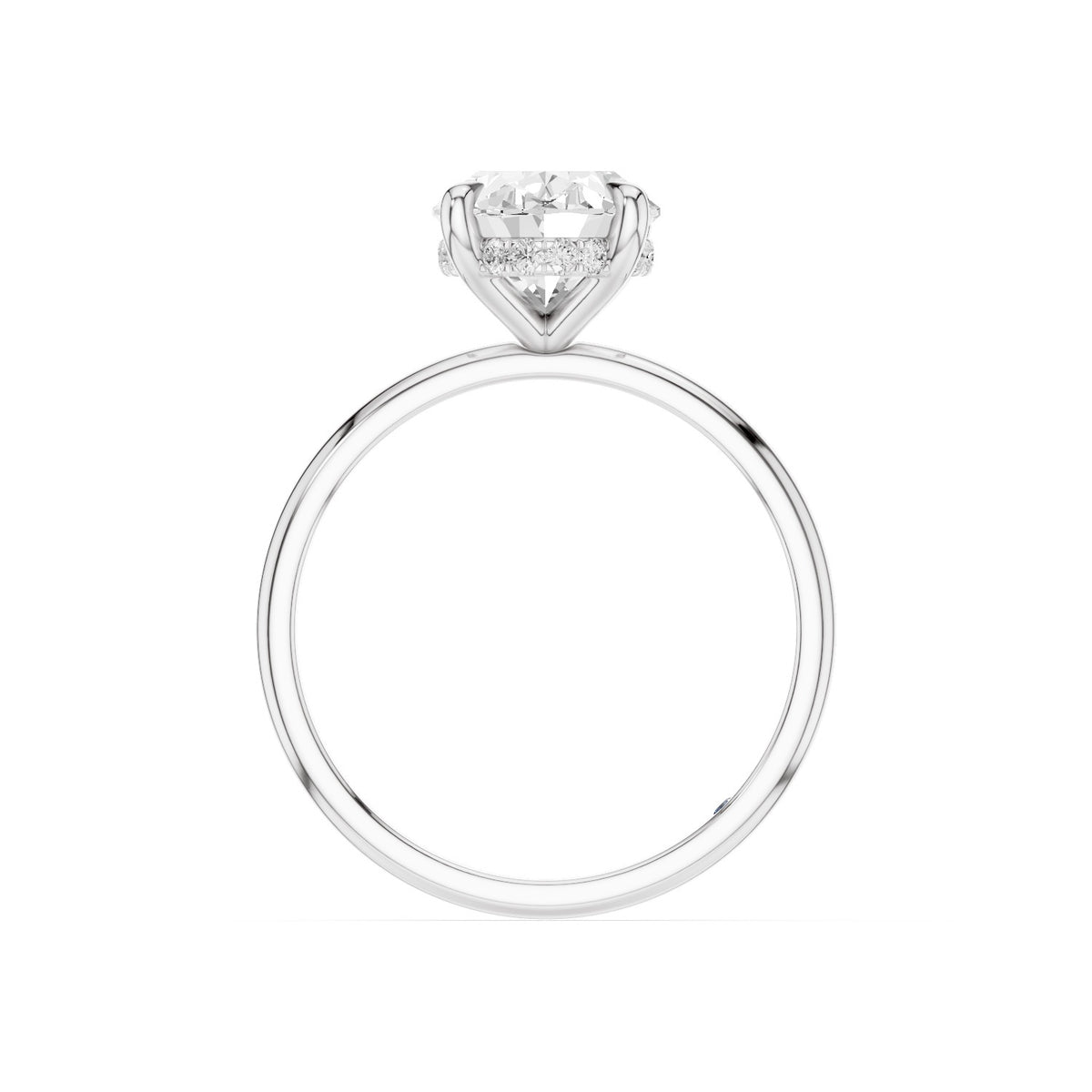 Sola – 2 Carat Oval Hidden Halo Solitaire
