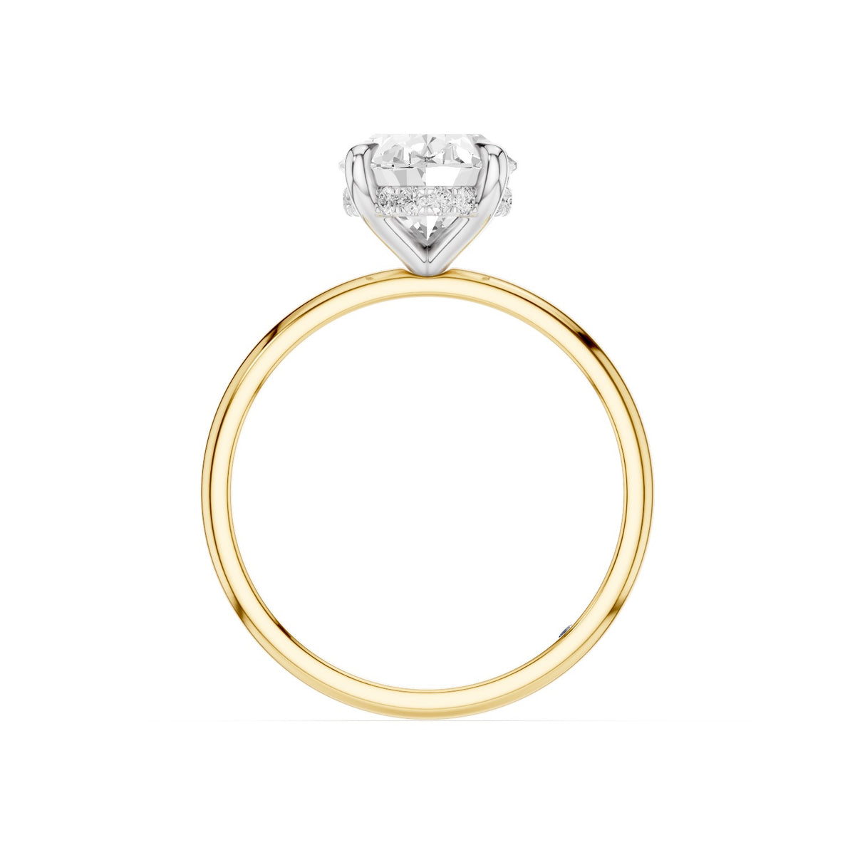 Sola – 2 Carat Oval Hidden Halo Solitaire