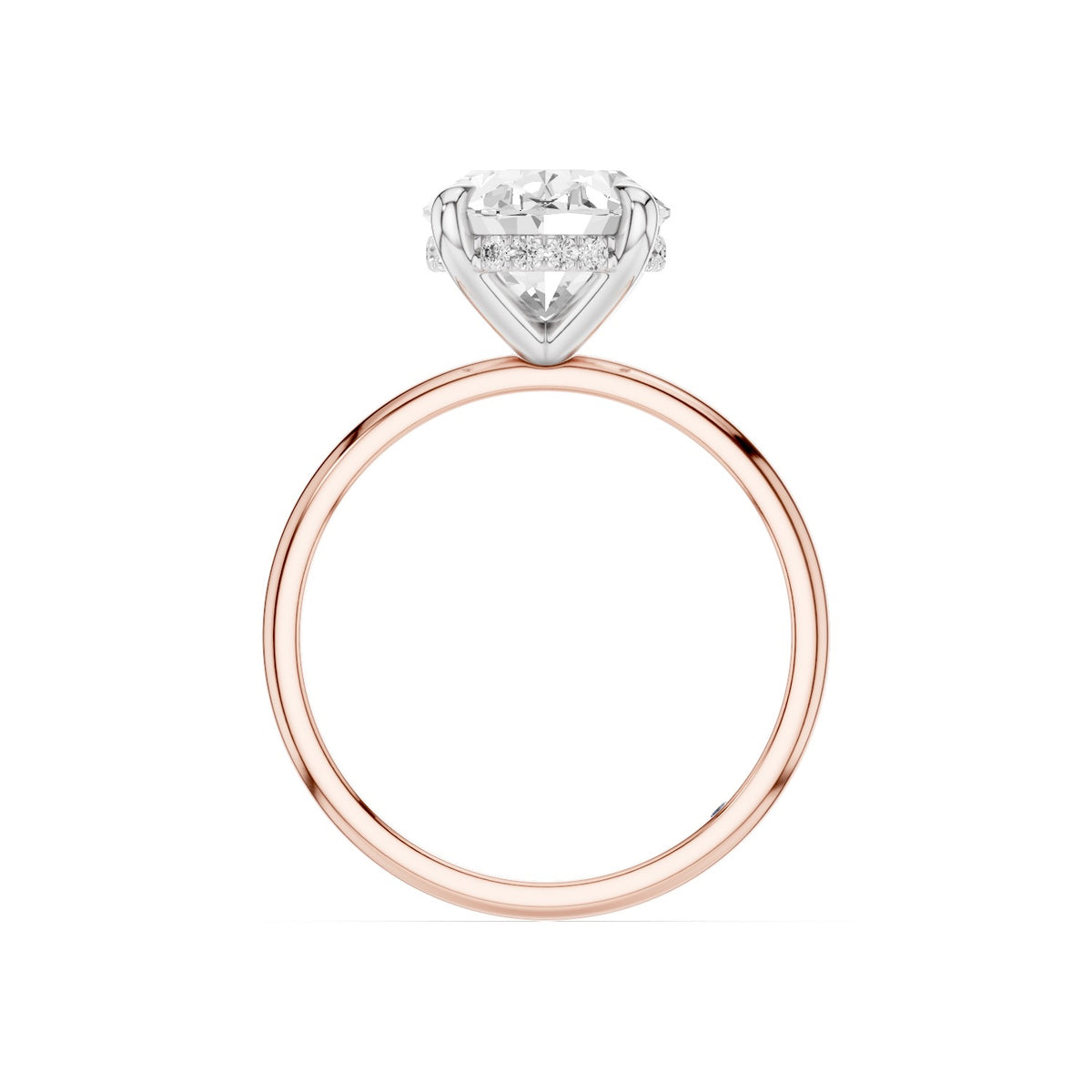 Sola – 3 Carat Oval Hidden Halo Solitaire