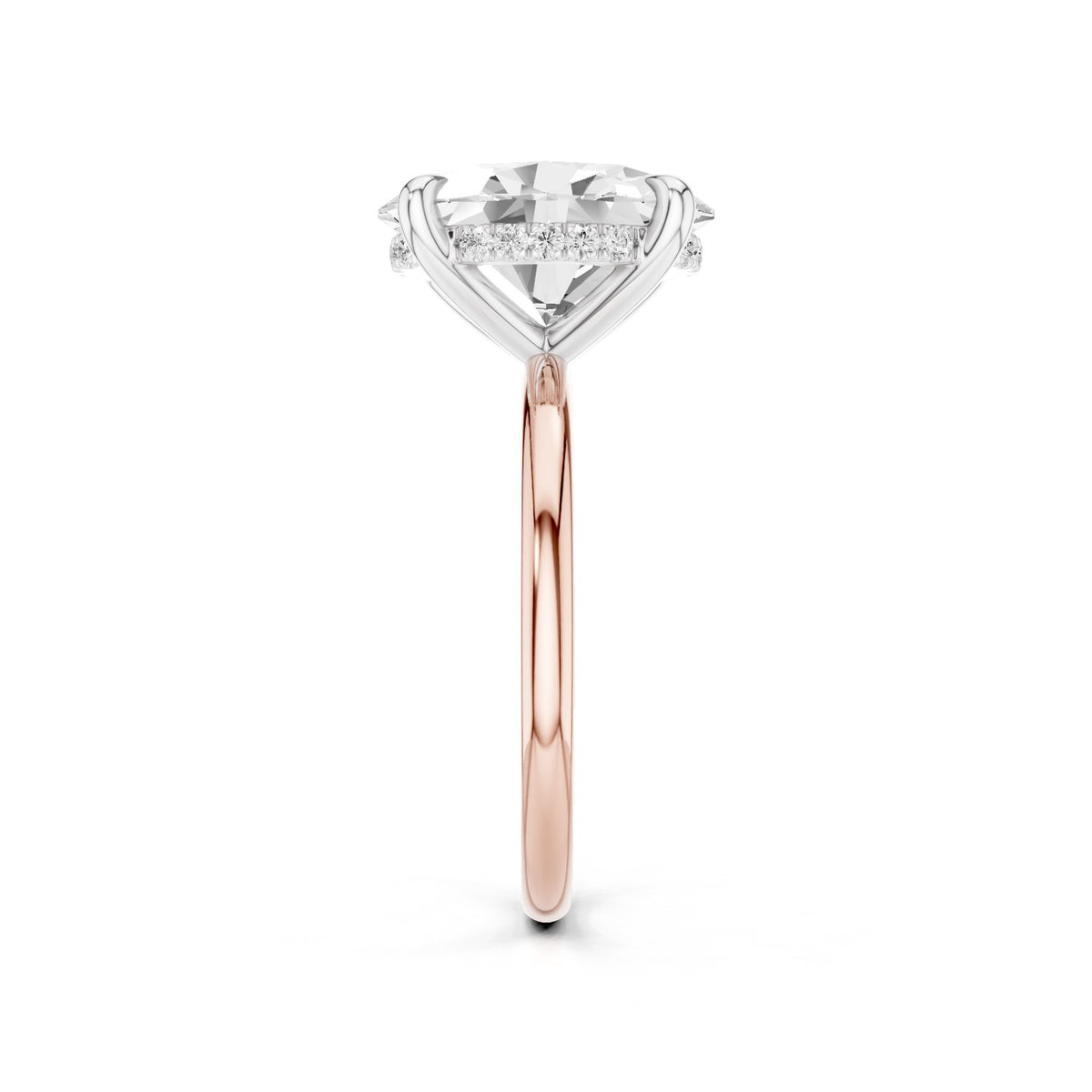 Sola – 3 Carat Oval Hidden Halo Solitaire