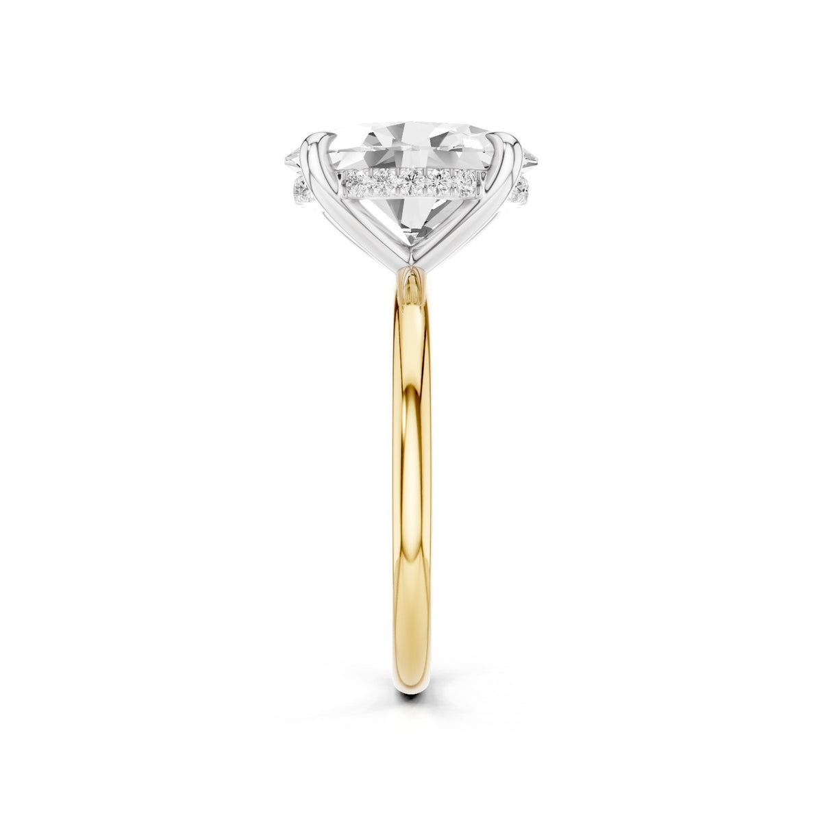 Sola – 3 Carat Oval Hidden Halo Solitaire