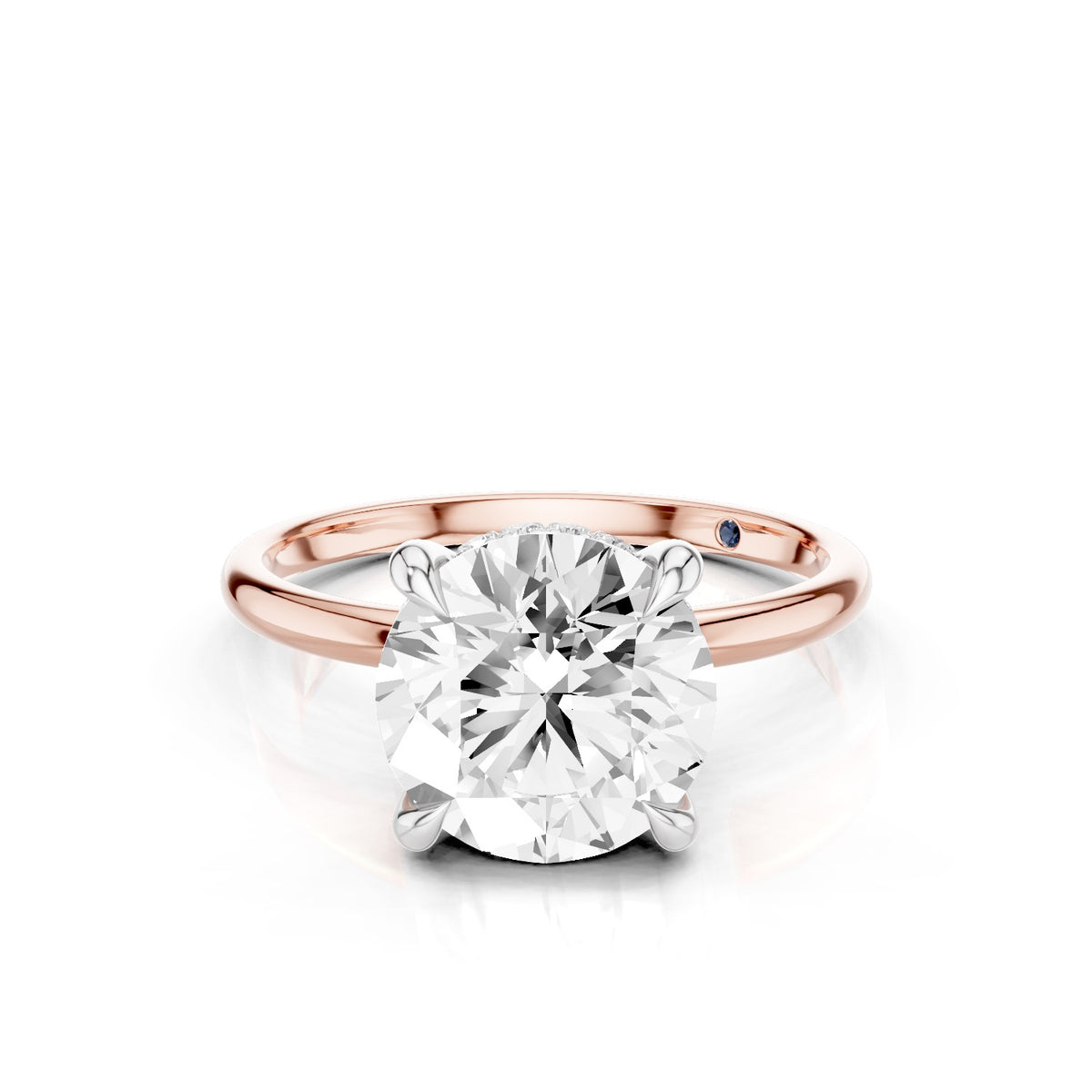Sola – 2 Carat Round Hidden Halo Solitaire