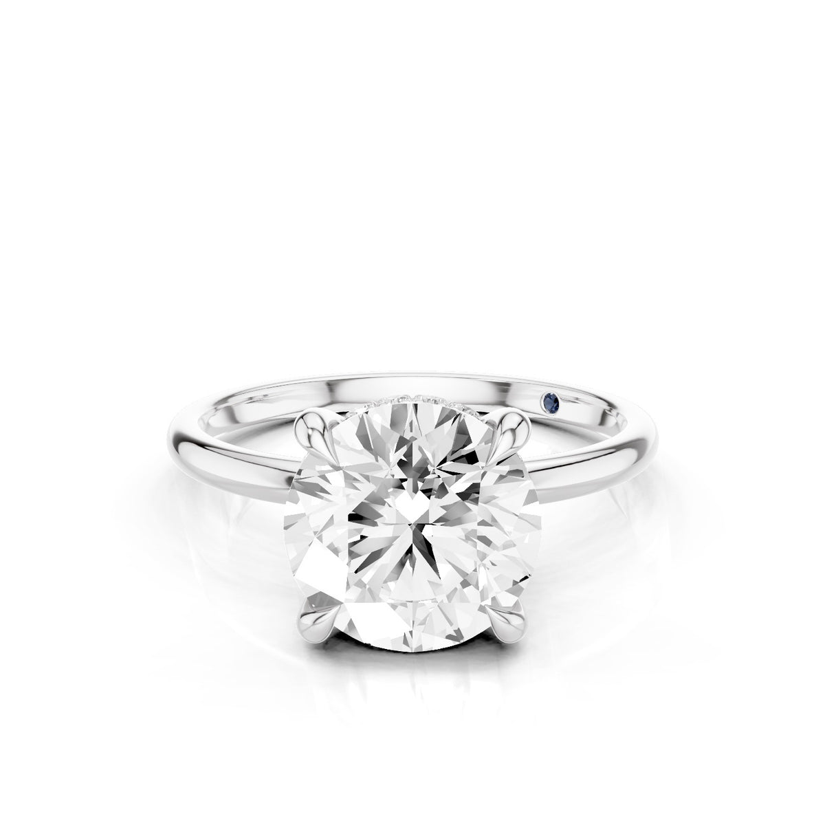 Sola – 2 Carat Round Hidden Halo Solitaire