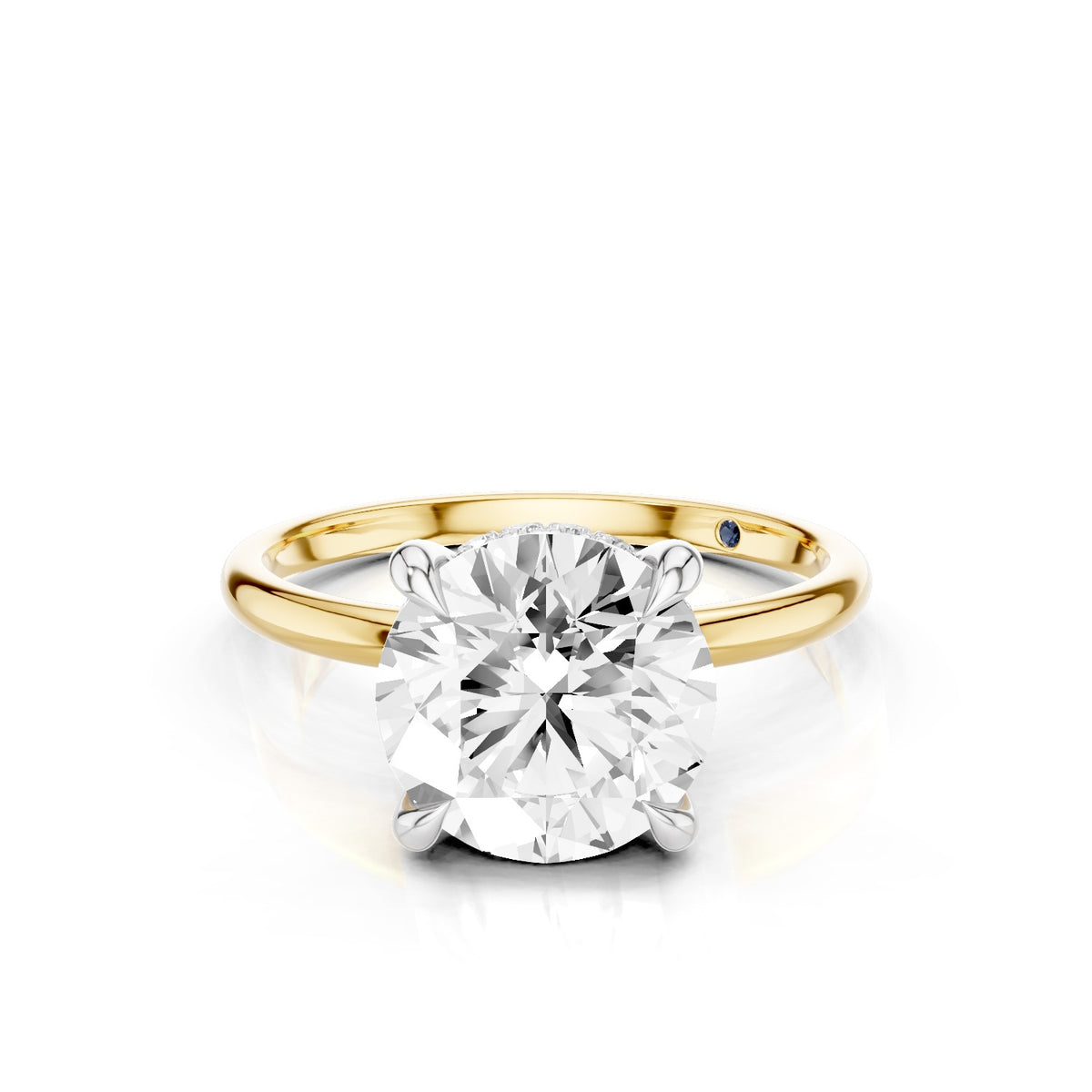 Sola – 2 Carat Round Hidden Halo Solitaire