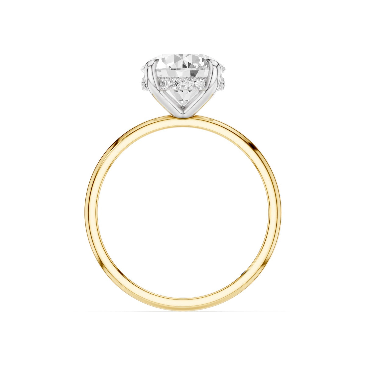 Sola – 2 Carat Round Hidden Halo Solitaire