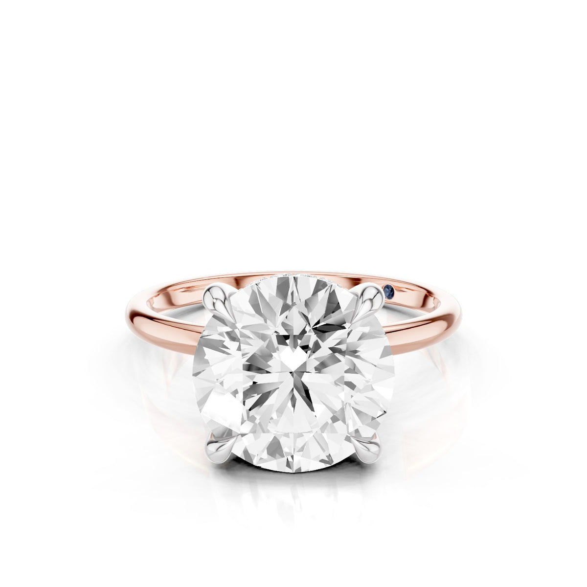 Sola – 3 Carat Round Hidden Halo Solitaire