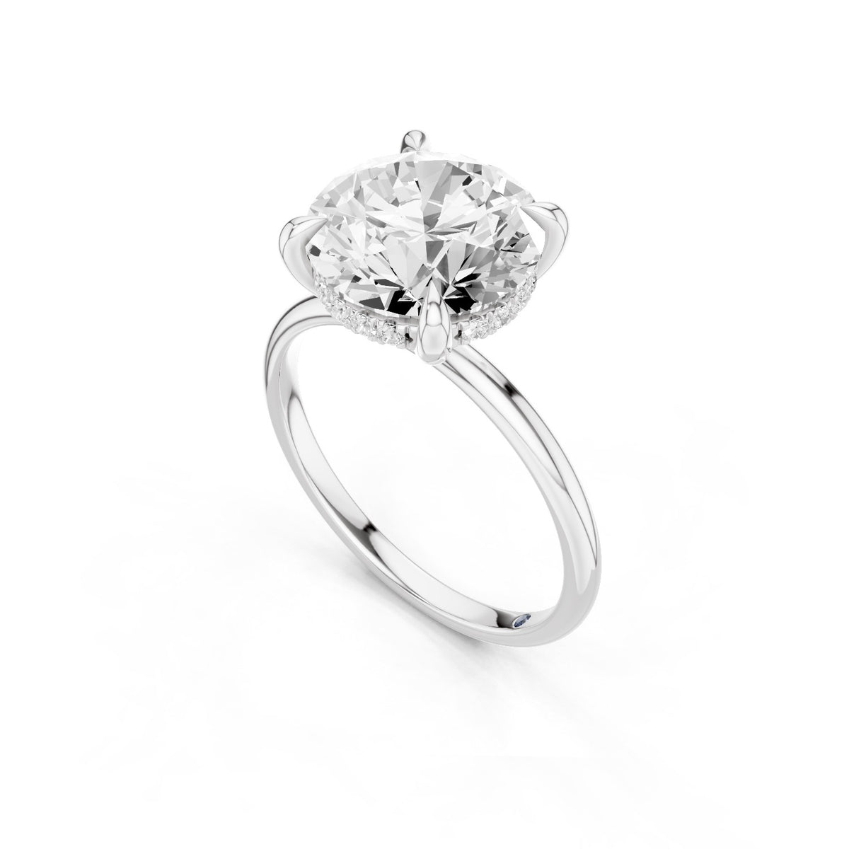 Sola – 3 Carat Round Hidden Halo Solitaire