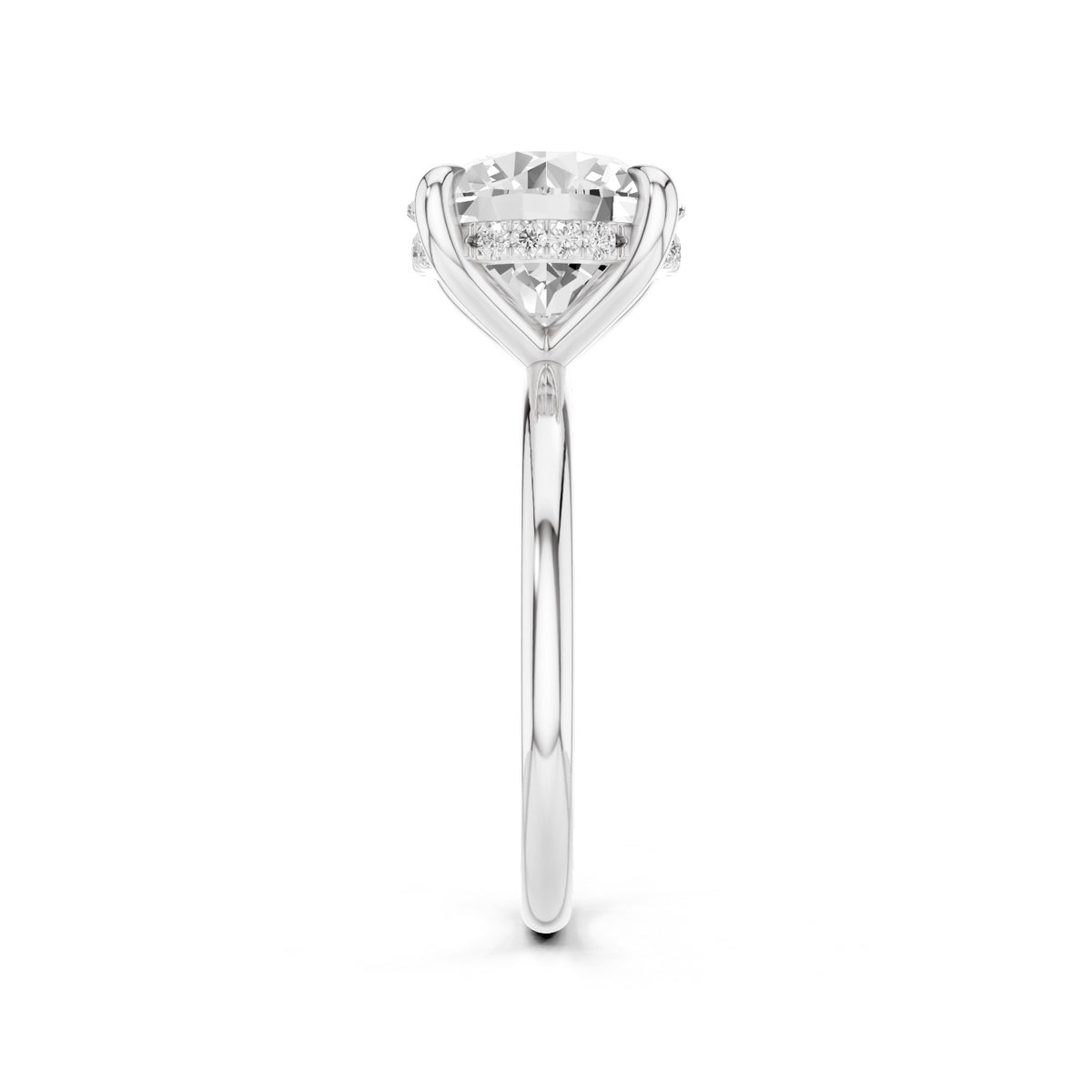 Sola – 3 Carat Round Hidden Halo Solitaire