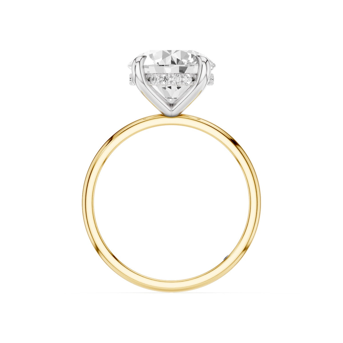Sola – 3 Carat Round Hidden Halo Solitaire
