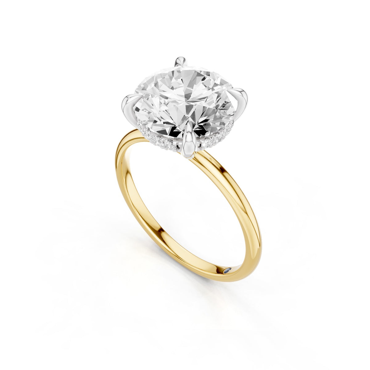 Sola – 3 Carat Round Hidden Halo Solitaire