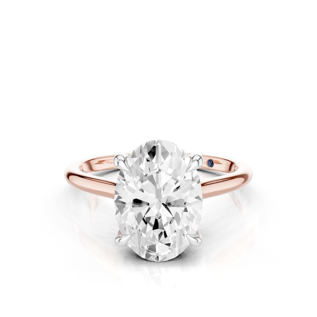 Lyra – 2 Carat Oval Cathedral Hidden Halo