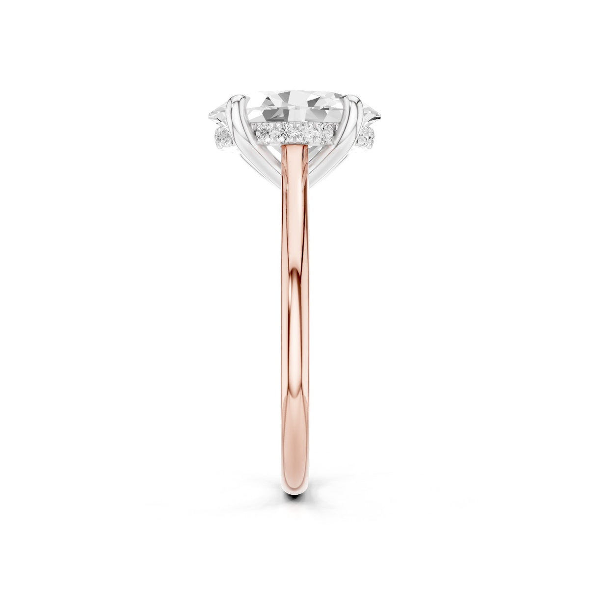 Lyra – 2 Carat Oval Cathedral Hidden Halo