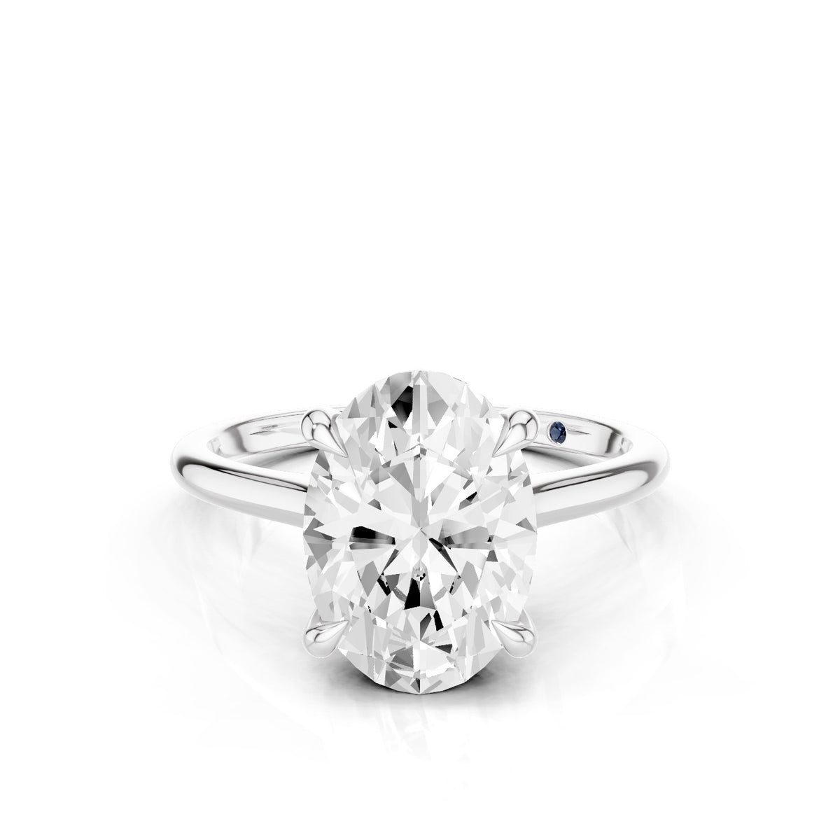 Lyra – 2 Carat Oval Cathedral Hidden Halo