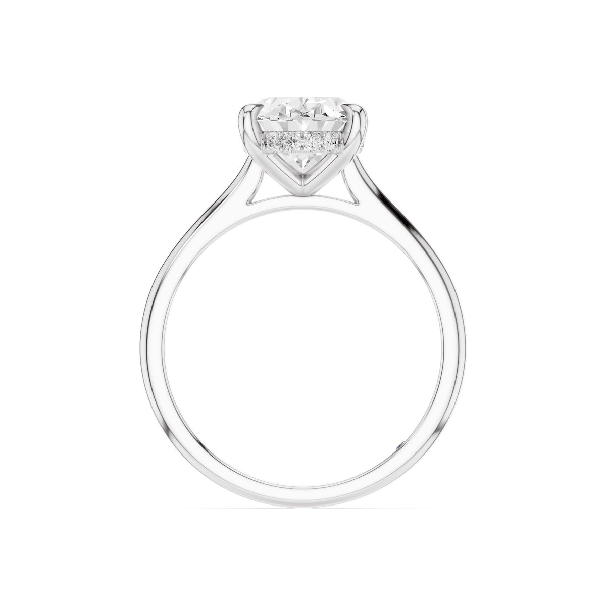 Lyra – 2 Carat Oval Cathedral Hidden Halo