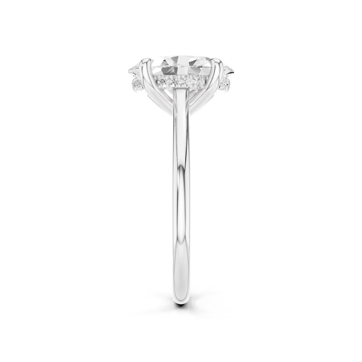 Lyra – 2 Carat Oval Cathedral Hidden Halo