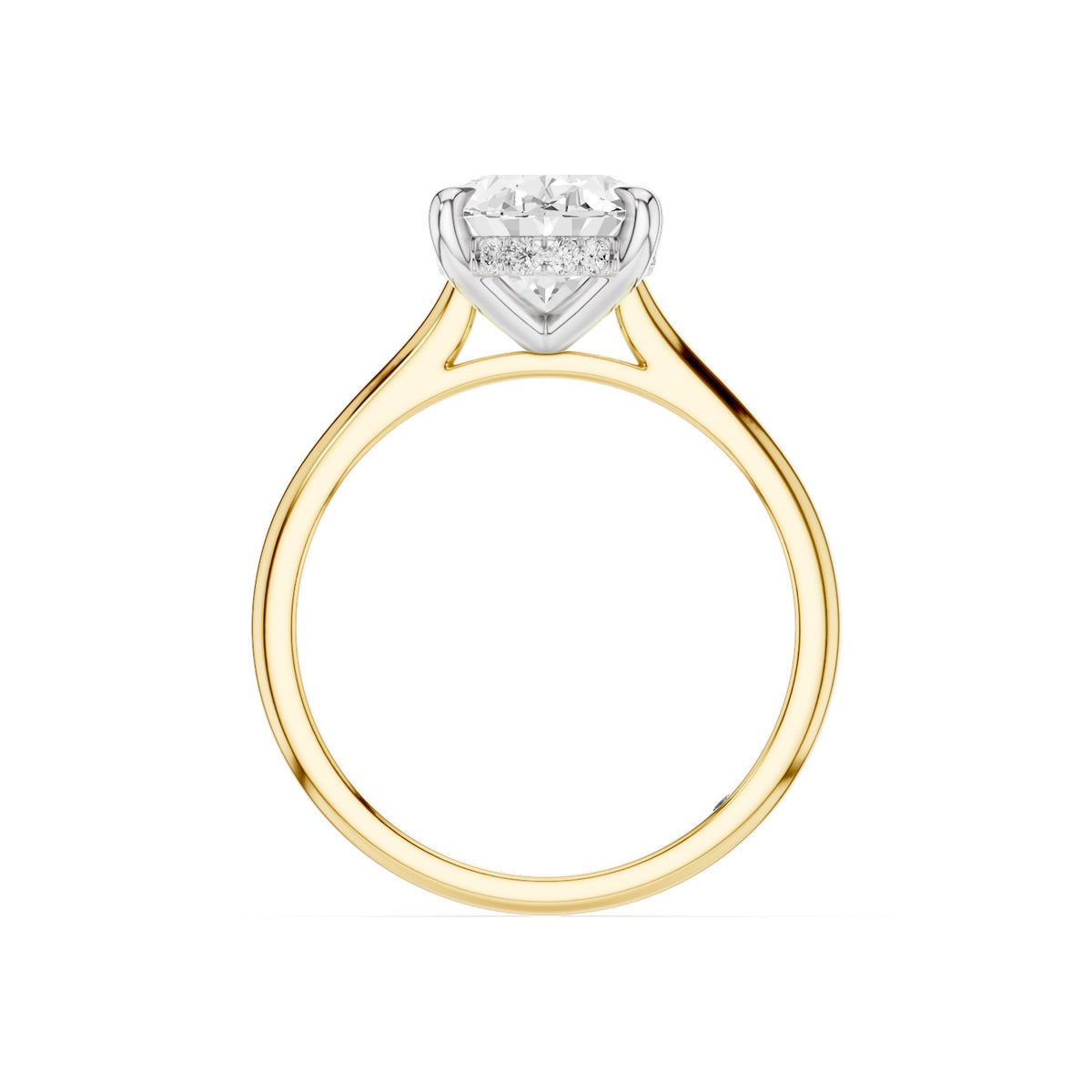 Lyra – 2 Carat Oval Cathedral Hidden Halo