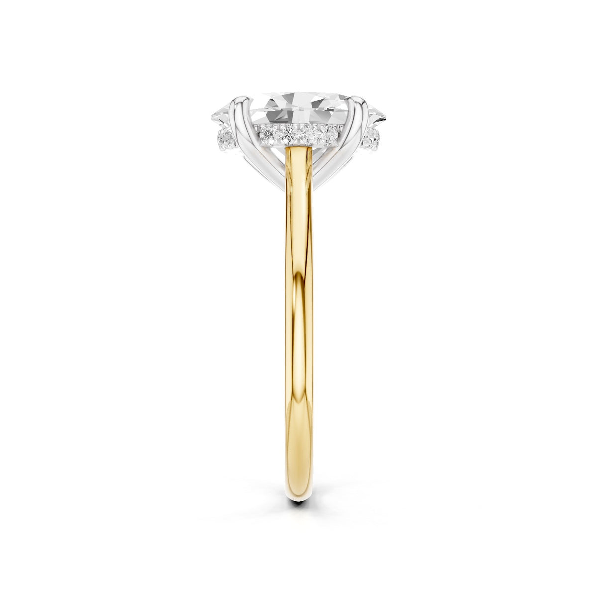 Lyra – 2 Carat Oval Cathedral Hidden Halo