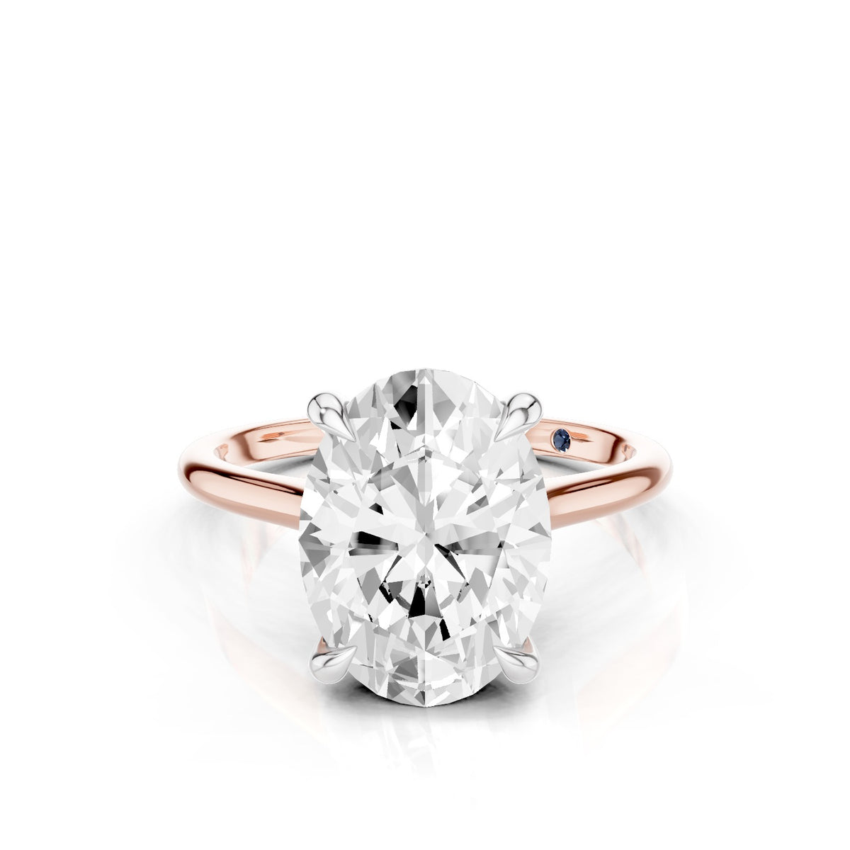 Lyra – 3 Carat Oval Cathedral Hidden Halo