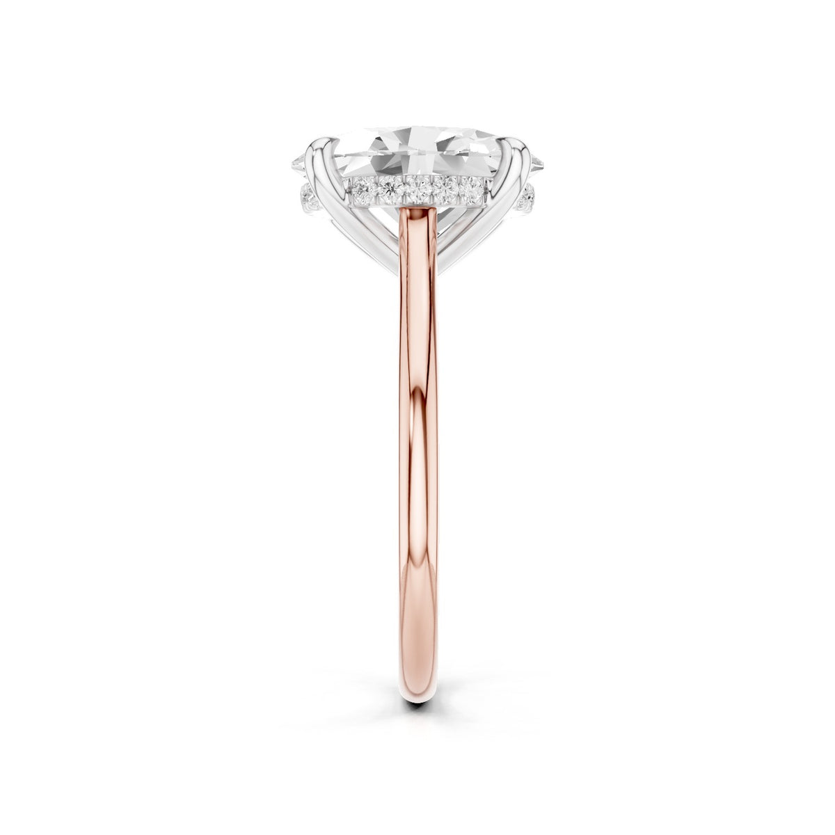 Lyra – 3 Carat Oval Cathedral Hidden Halo