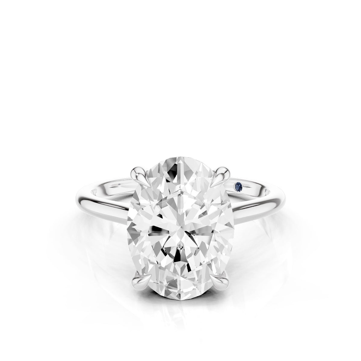 Lyra – 3 Carat Oval Cathedral Hidden Halo
