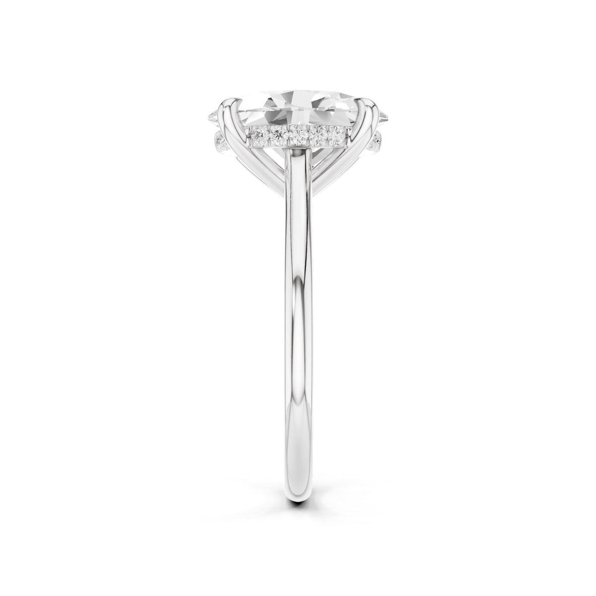 Lyra – 3 Carat Oval Cathedral Hidden Halo