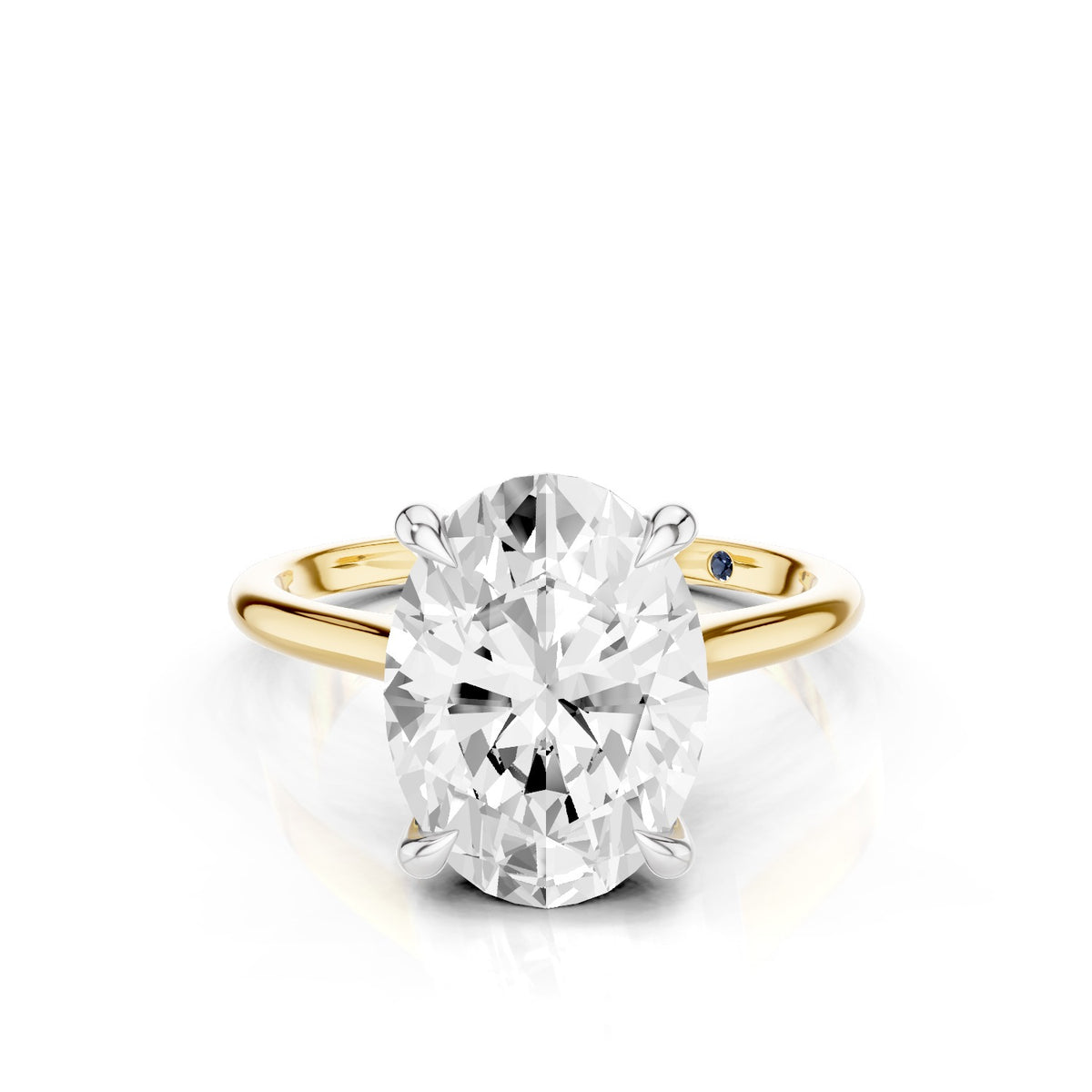 Lyra – 3 Carat Oval Cathedral Hidden Halo