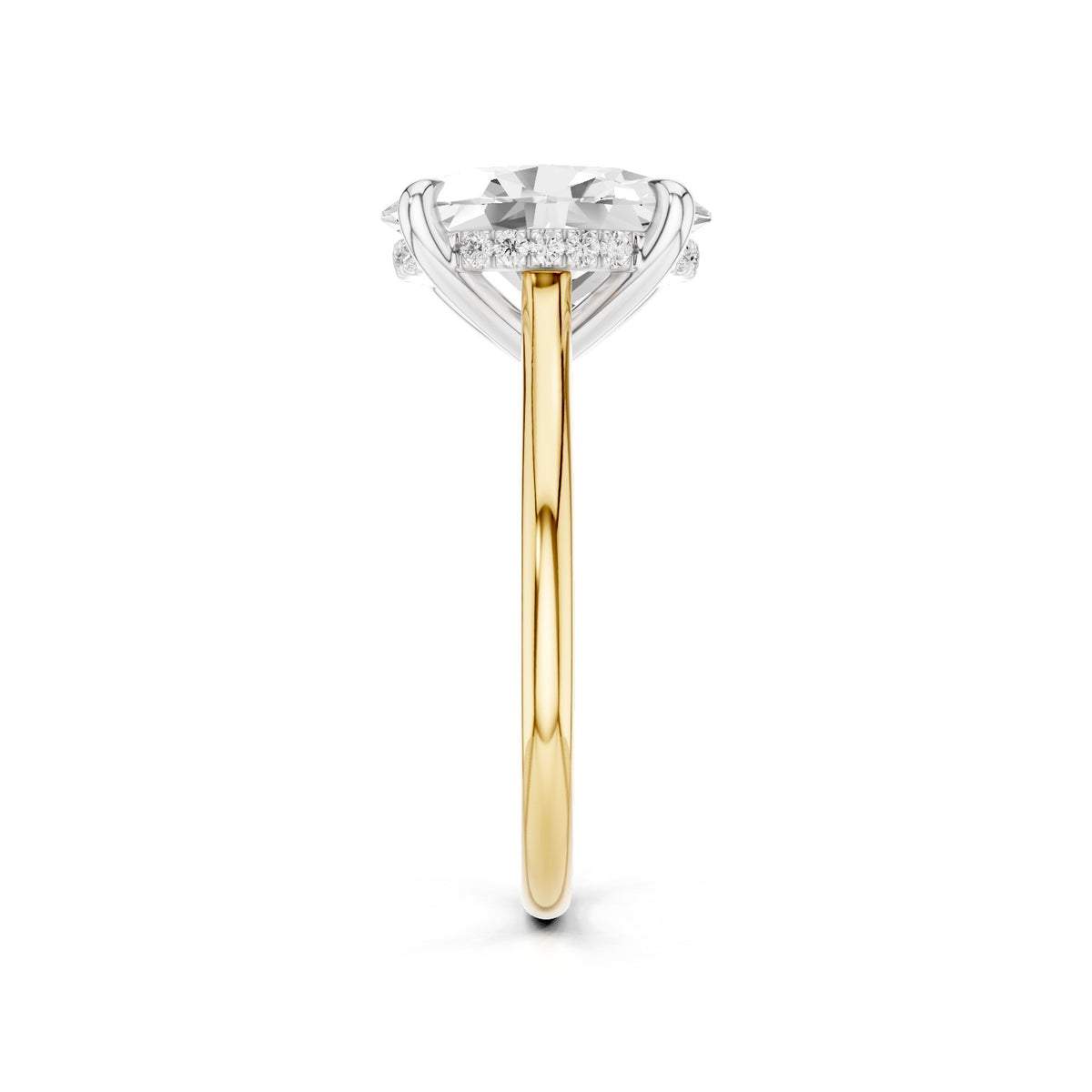 Lyra – 3 Carat Oval Cathedral Hidden Halo