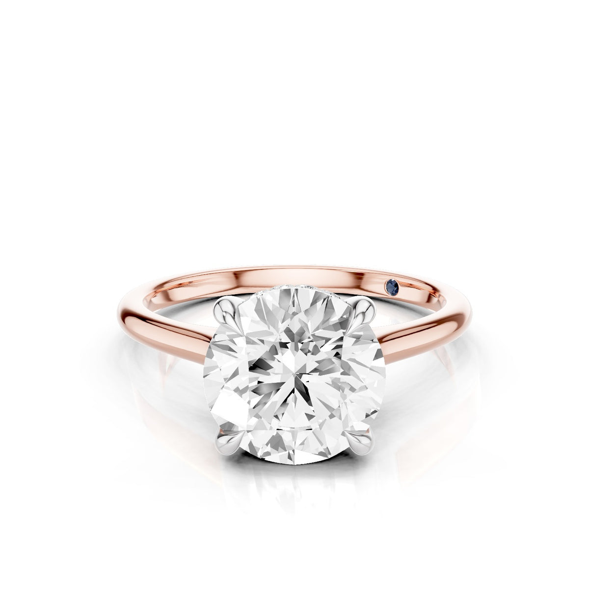 Lyra – 2 Carat Round Cathedral Hidden Halo