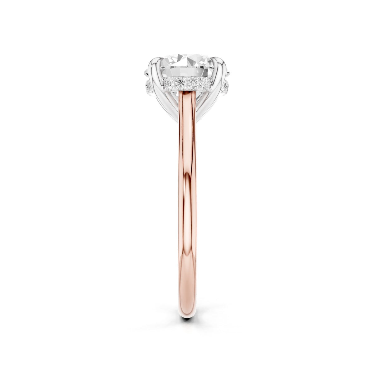 Lyra – 2 Carat Round Cathedral Hidden Halo