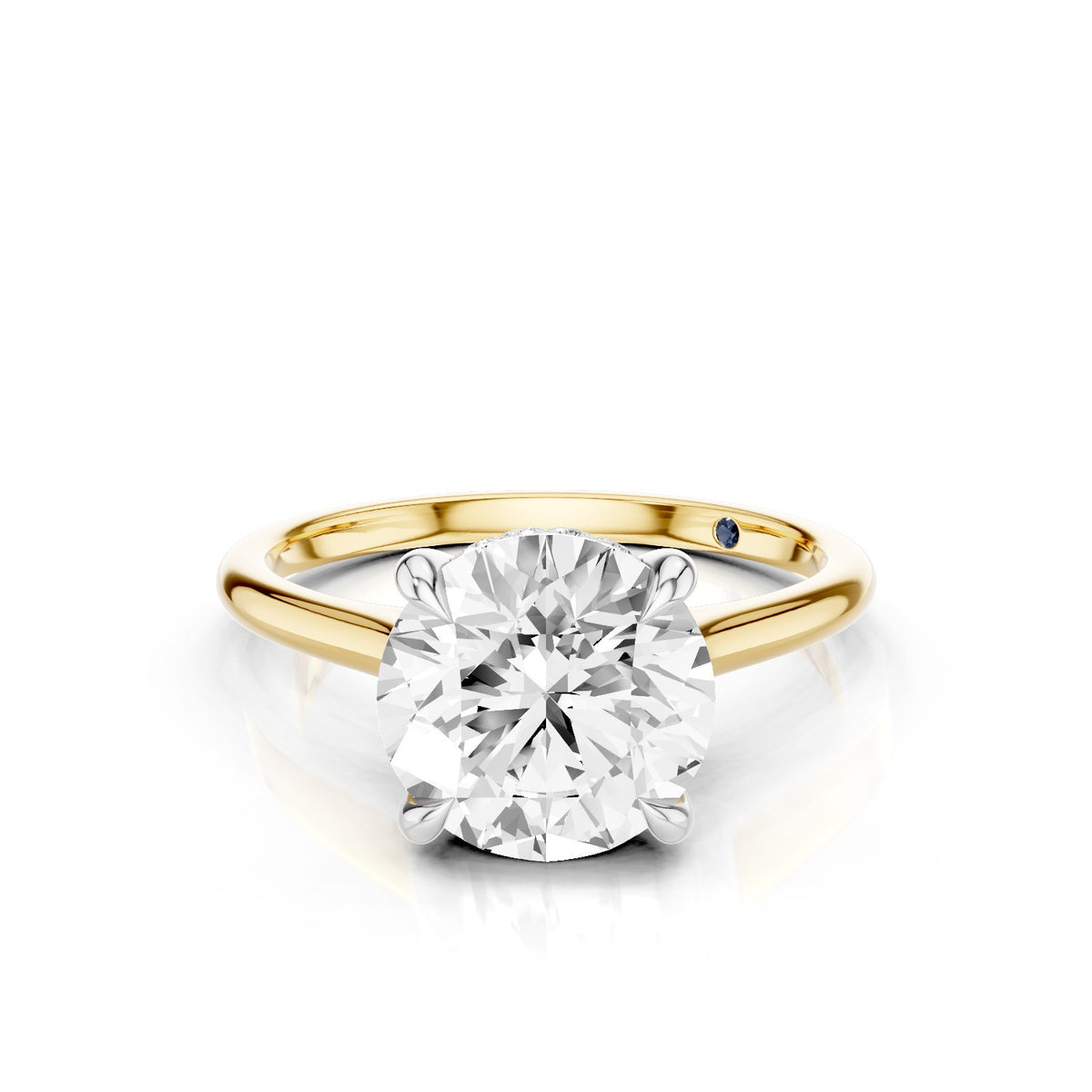 Lyra – 2 Carat Round Cathedral Hidden Halo