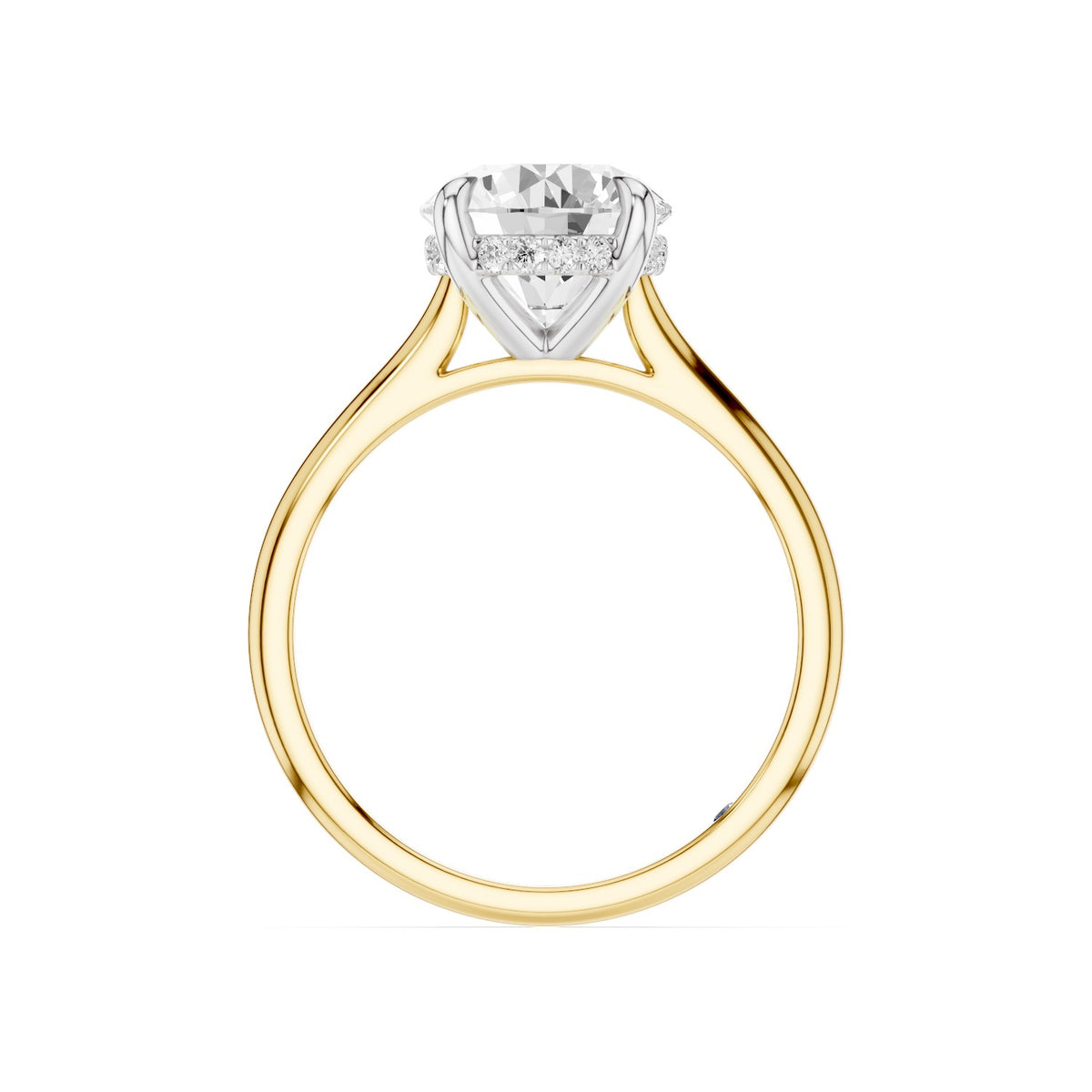 Lyra – 2 Carat Round Cathedral Hidden Halo