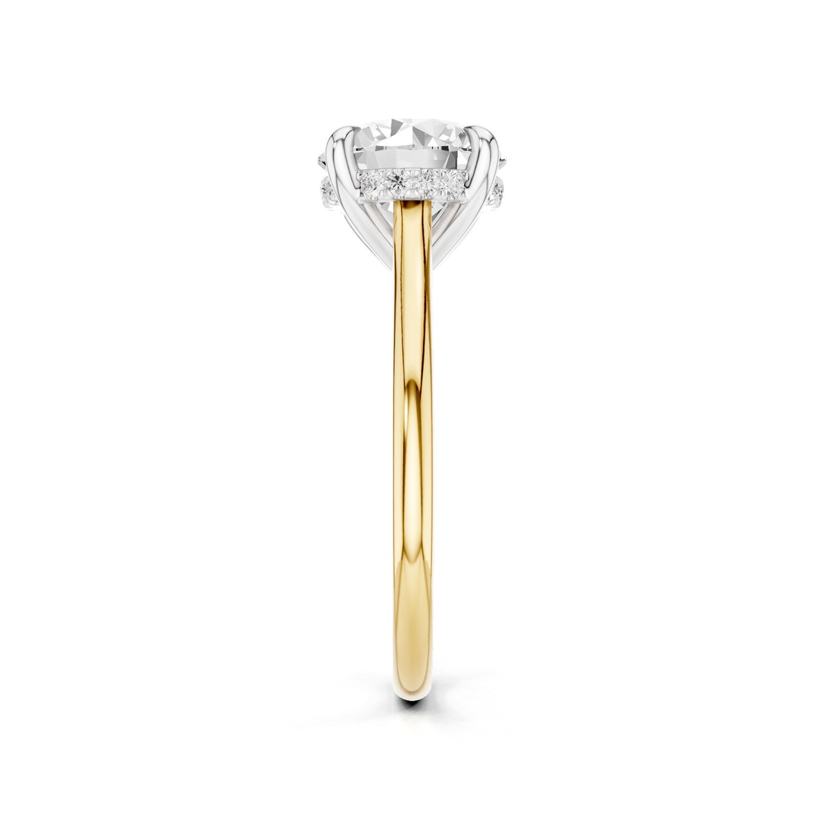 Lyra – 2 Carat Round Cathedral Hidden Halo