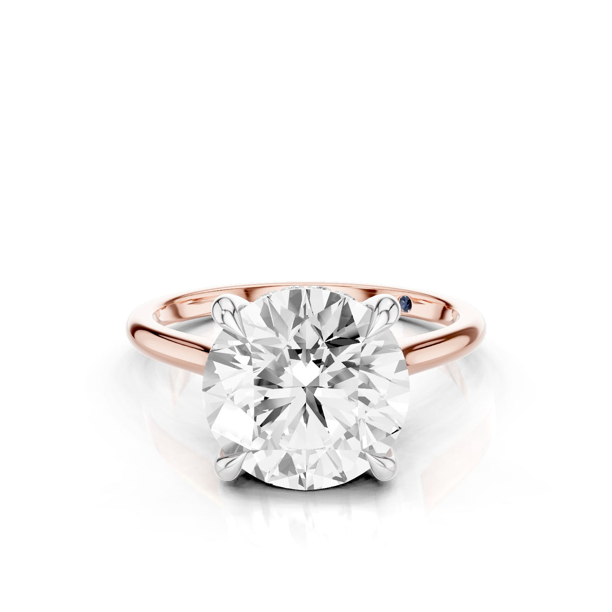 Lyra – 3 Carat Round Cathedral Hidden Halo