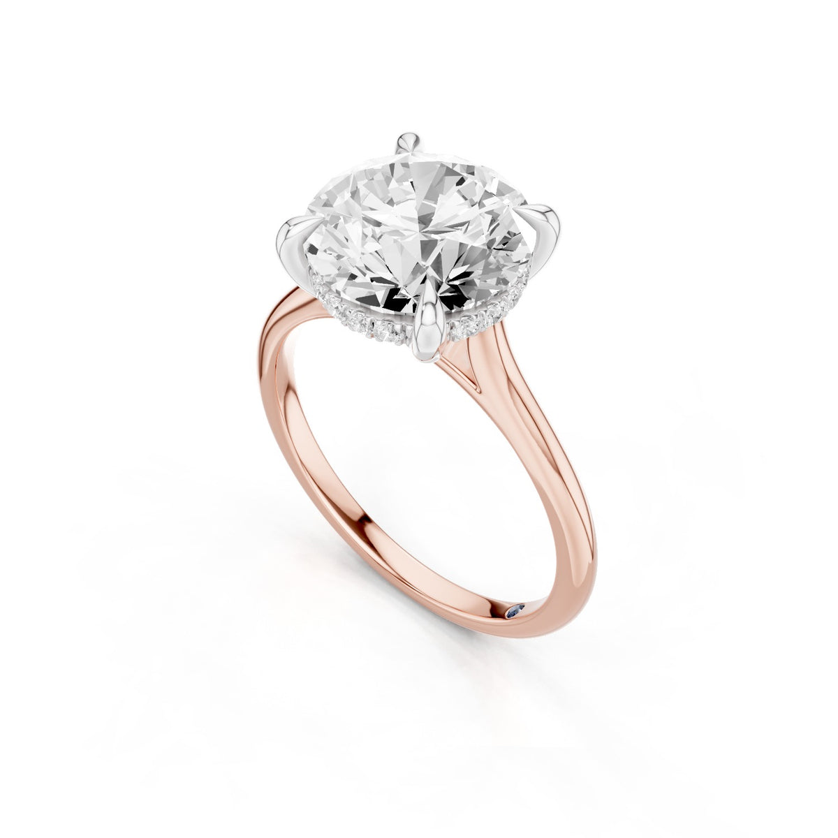 Lyra – 3 Carat Round Cathedral Hidden Halo