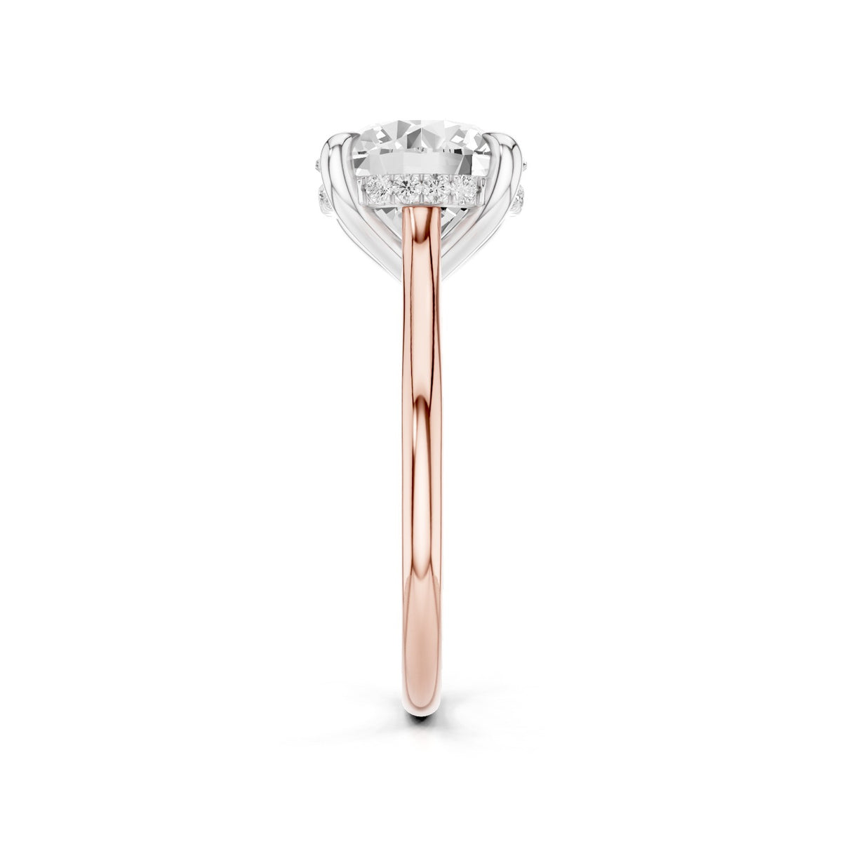 Lyra – 3 Carat Round Cathedral Hidden Halo