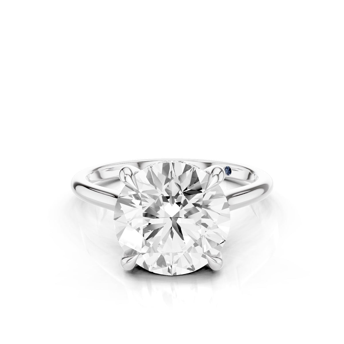 Lyra – 3 Carat Round Cathedral Hidden Halo