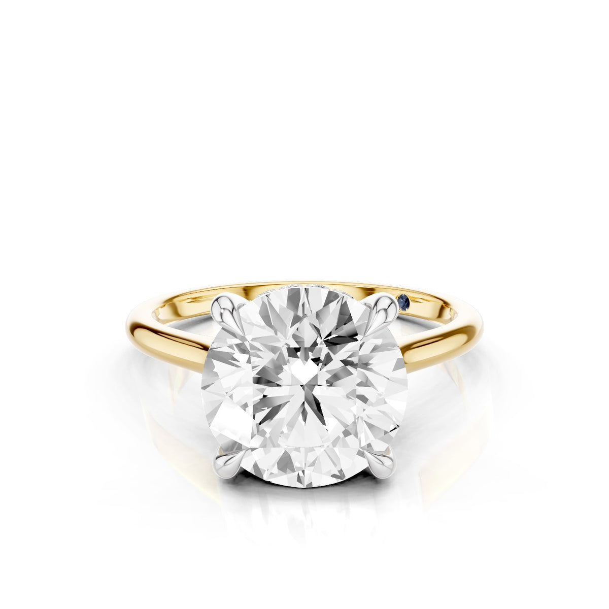 Lyra – 3 Carat Round Cathedral Hidden Halo