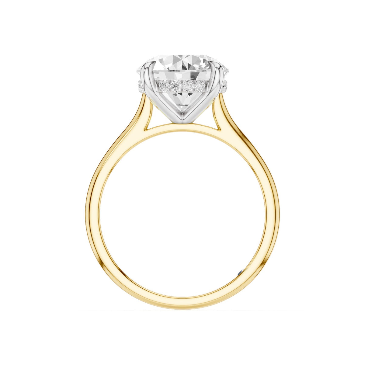 Lyra – 3 Carat Round Cathedral Hidden Halo