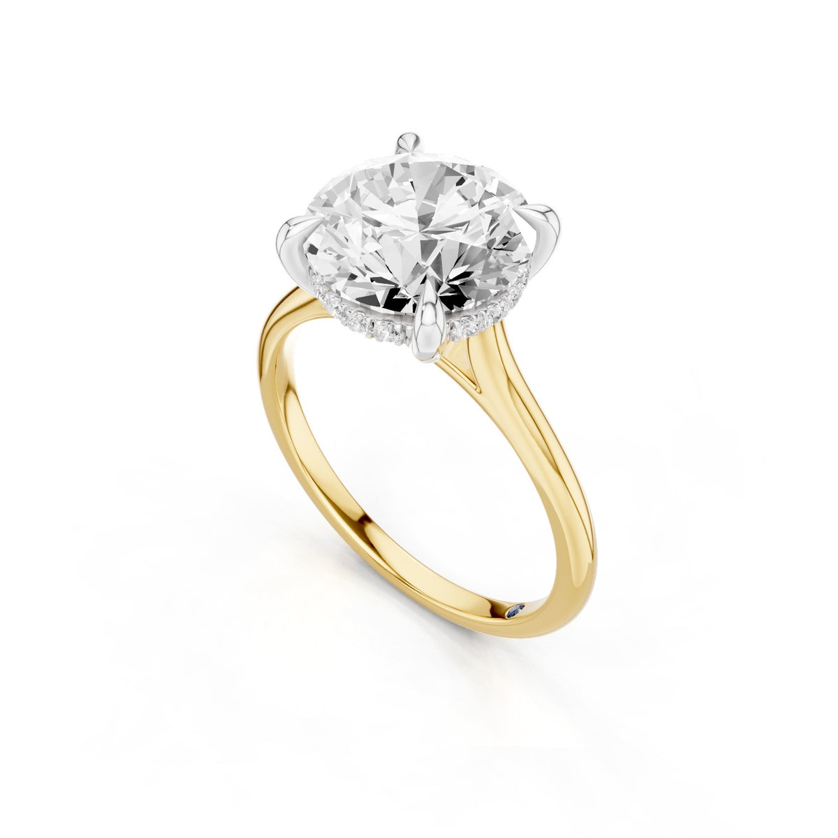 Lyra – 3 Carat Round Cathedral Hidden Halo