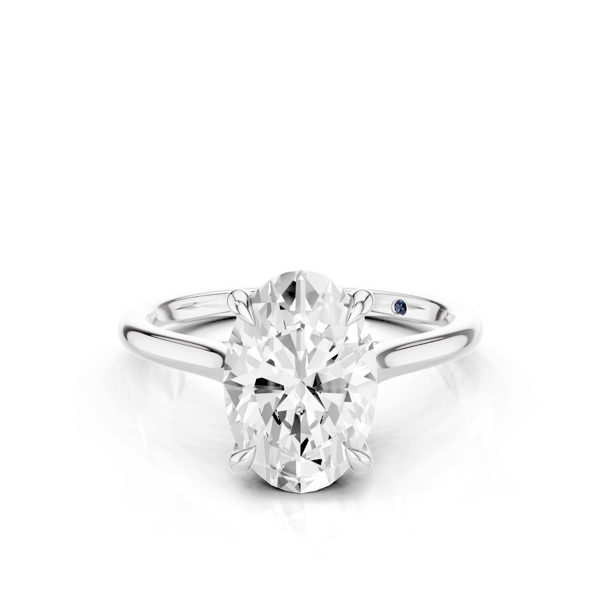Iris – 2 Carat Oval Cathedral Classic Solitaire