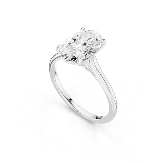 Iris – 2 Carat Oval Cathedral Classic Solitaire