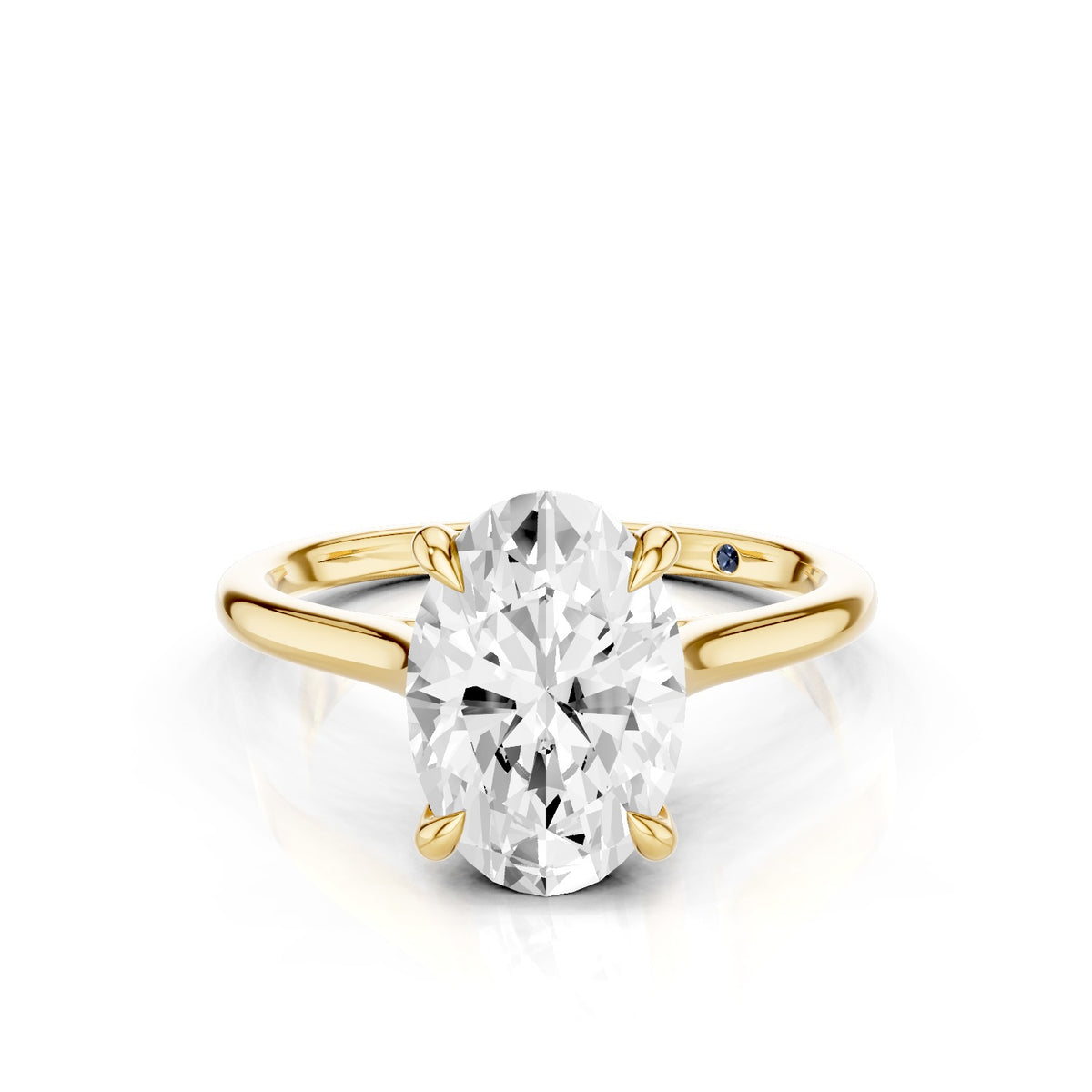 Iris – 2 Carat Oval Cathedral Classic Solitaire