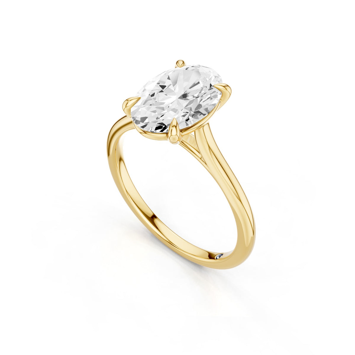 Iris – 2 Carat Oval Cathedral Classic Solitaire
