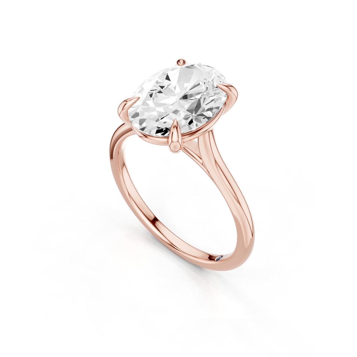 Iris – 3 Carat Oval Cathedral Classic Solitaire