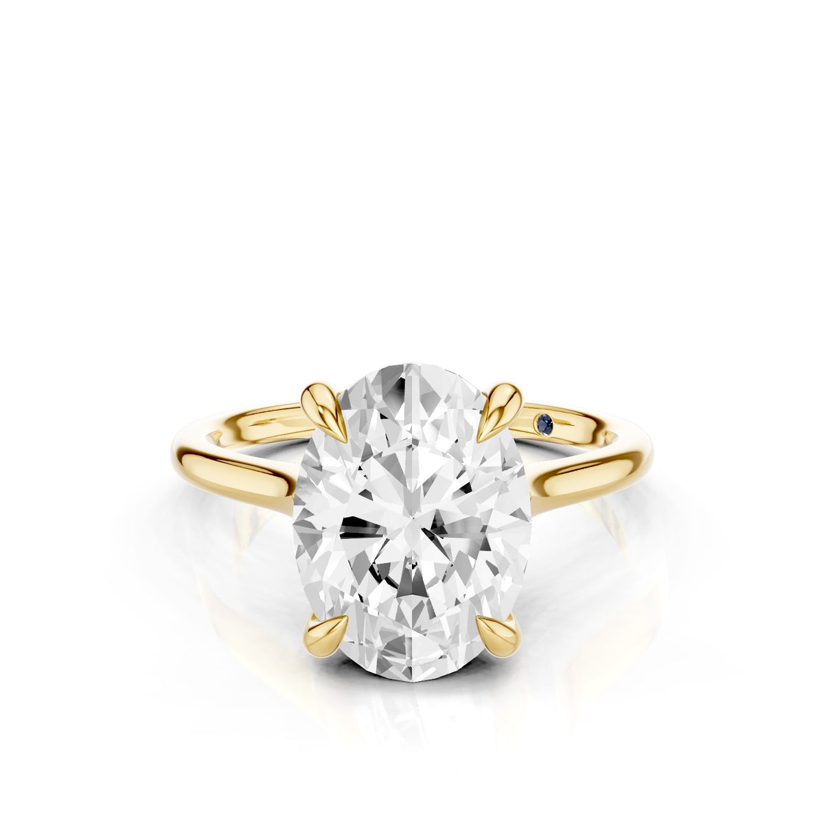 Iris – 3 Carat Oval Cathedral Classic Solitaire